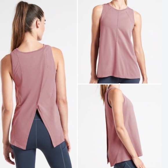 Athleta Tops - Athleta Foothill Seamless Tank Top Womens XS Pink Yoga Athletic Workout UU15X